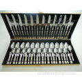 48 pcs stainless steel cutlery set with wood box